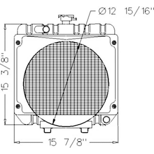Aftermarket 6630158710 6630158710 Radiator Fits Kubota Compact Tractor Model B8200 CSO90-0243 - main